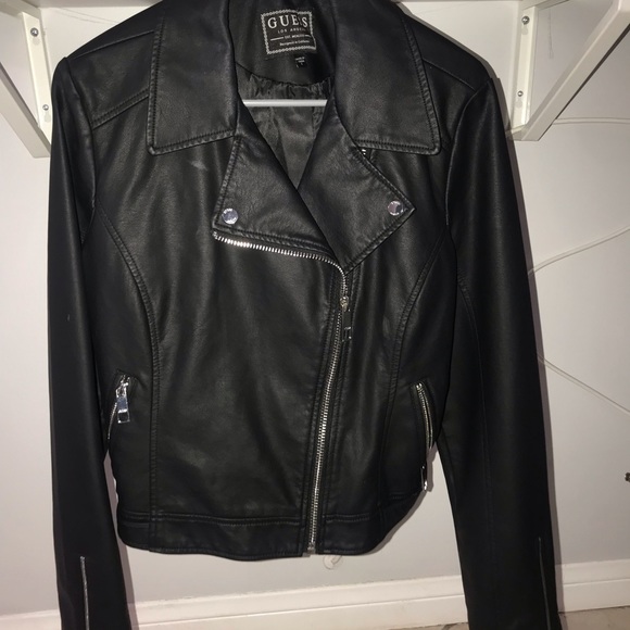 GUESS Leather Jacket - Picture 1 of 3